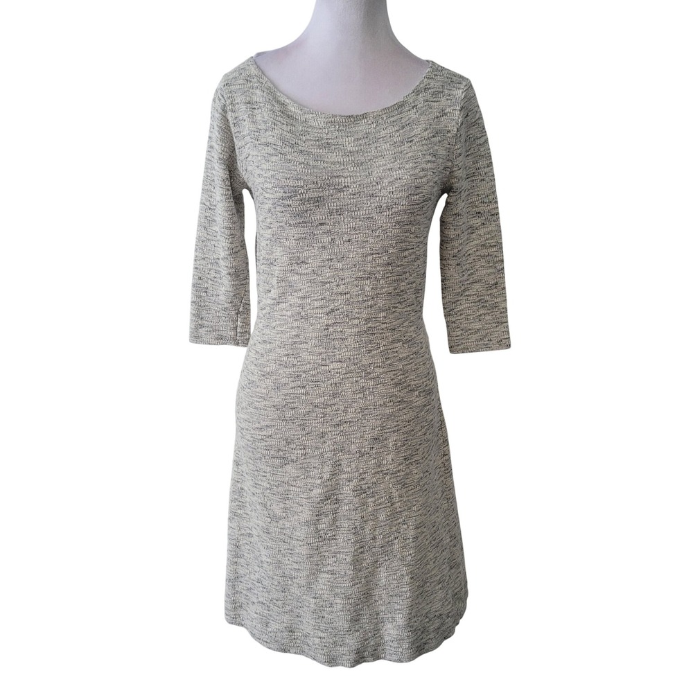 T.LA Women's Gray Marled‎ Knit Belted Midi Dress 3/4 Sleeve Casual